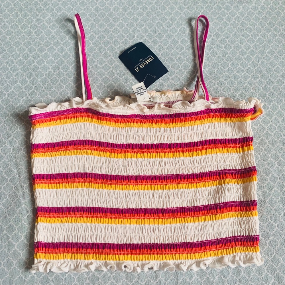 Forever 21 striped crop top